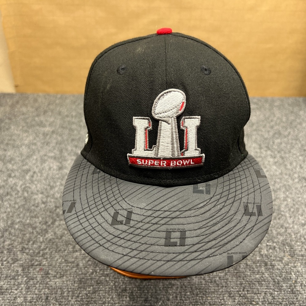New Era 9Fifty NFL Super Bowl LI Houston Cap Adult Fitted Medium/Large Black Hat